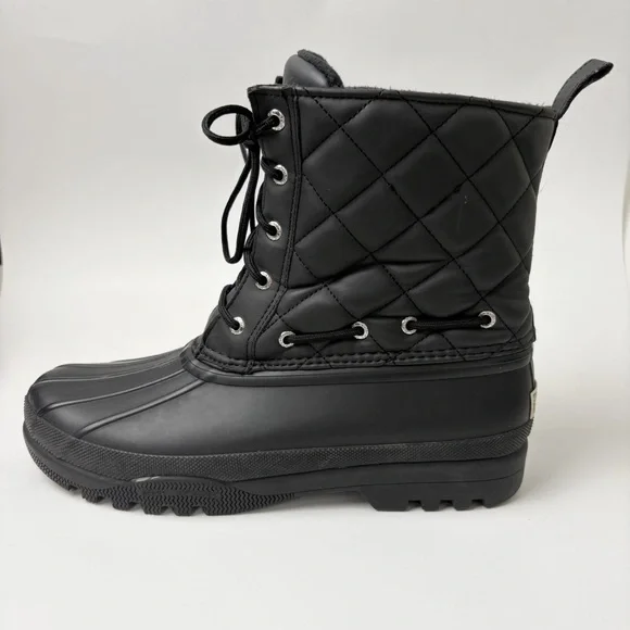 Sperry Topsider Gosling Quilted Duck Boot Waterproof Black - Picture 8 of 11